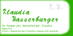 klaudia wasserburger business card